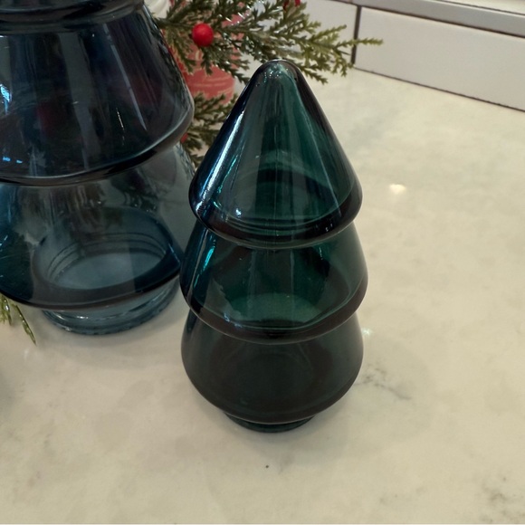 Elegant Threshold Blue Glass Holiday Tree Set - Picture 5 of 6